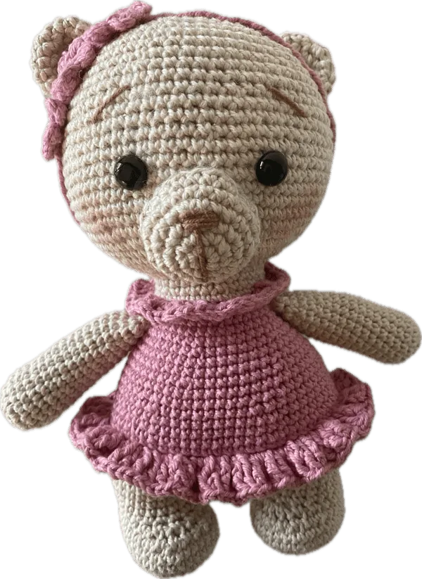 Orsetta Giorgia amigurumi all'uncinetto fatta a mano