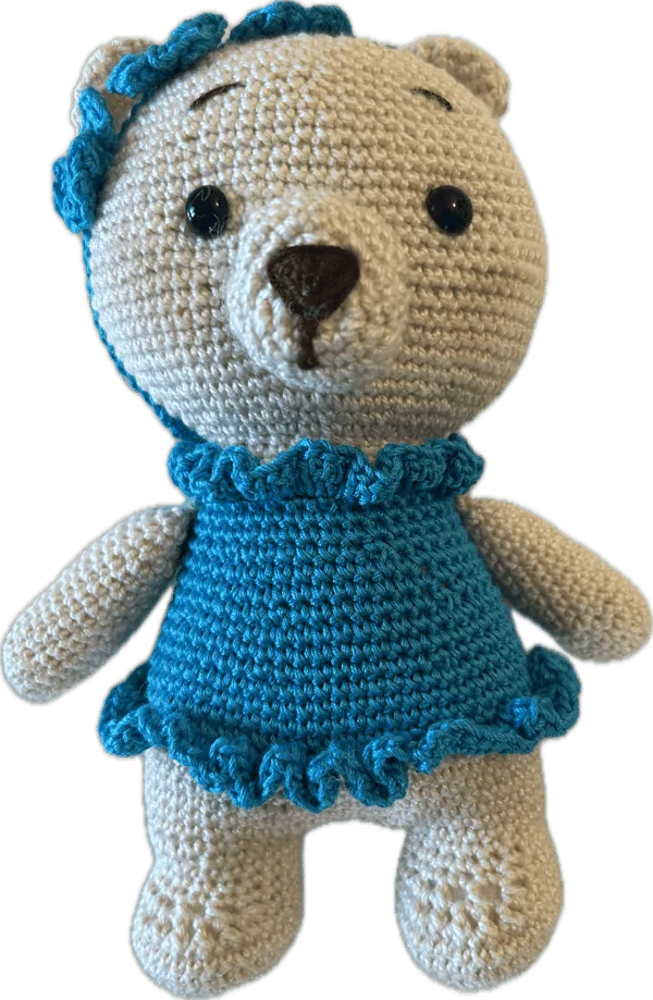 Orsetta Trudy amigurumi all'uncinetto fatta a mano