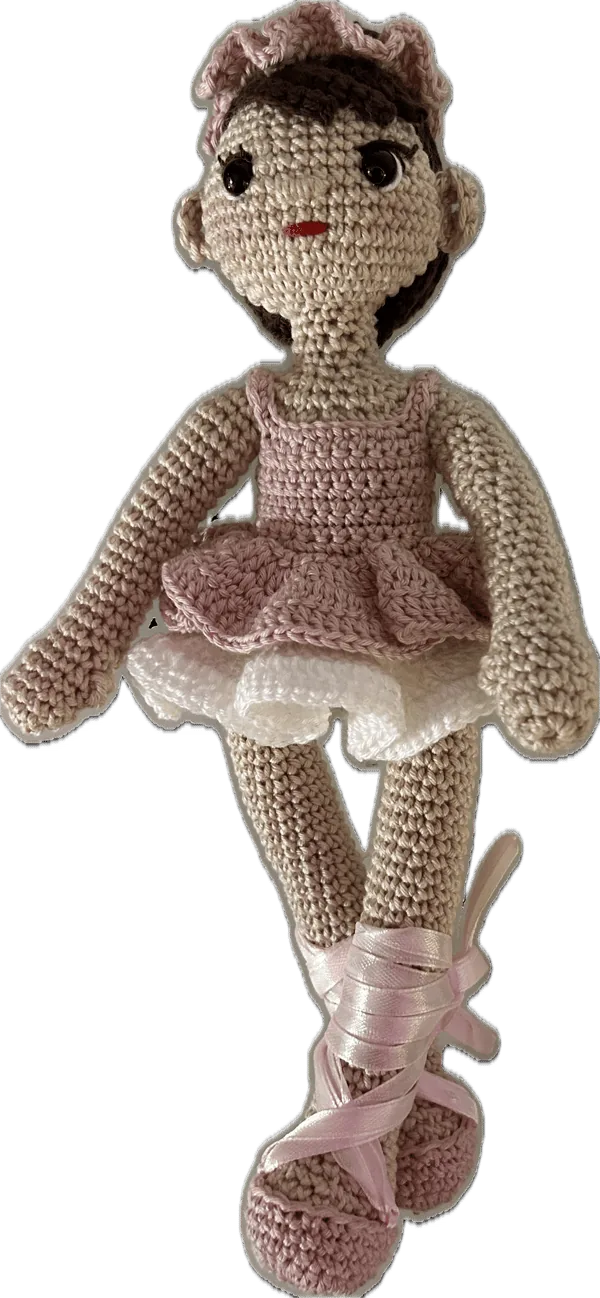 Bambola amigurumi Francesca fatta a mano all'uncinetto