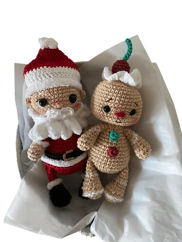 Babbo Natale e Pan di Zenzero all'uncinetto fatti a mano