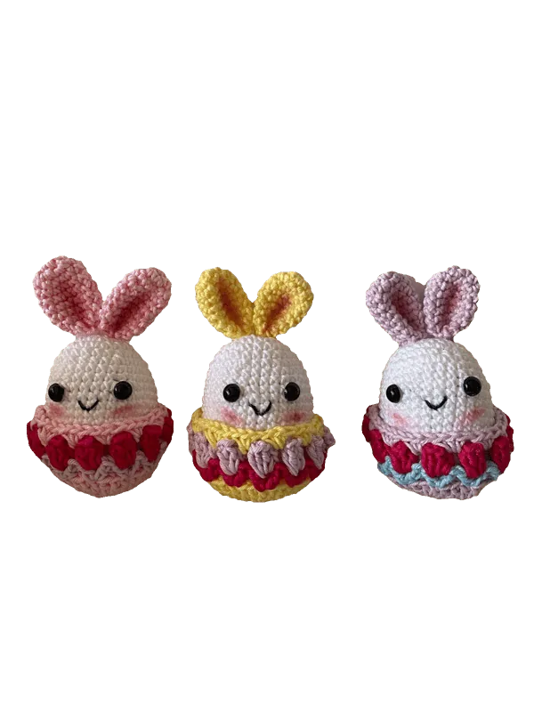 Ovetti tulipano di Pasqua all'uncinetto fatti a mano