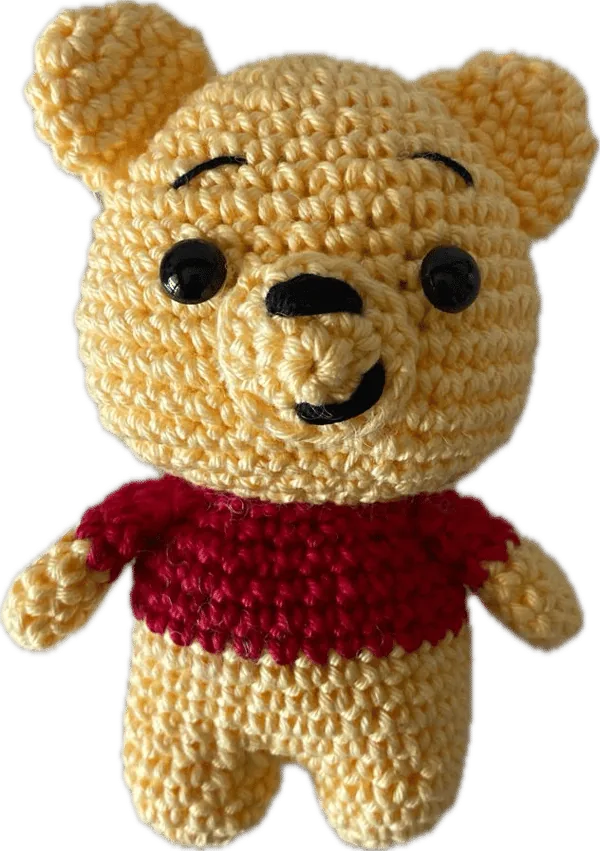 Winnie the Pooh amigurumi all'uncinetto fatto a mano