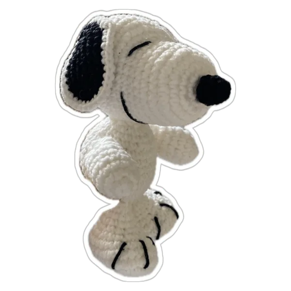 Snoopy amigurumi all'uncinetto fatto a mano