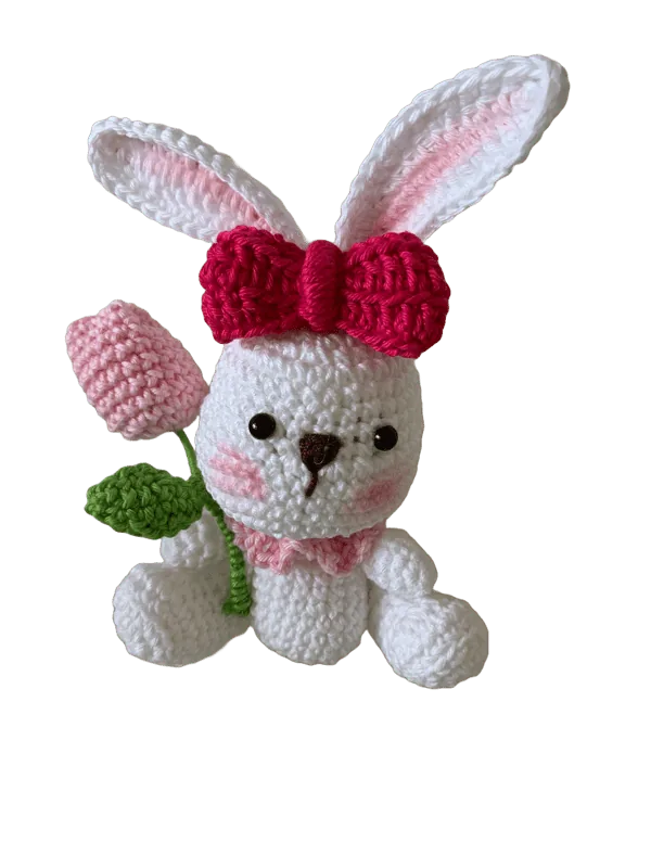 Tulip coniglietta con tulipano amigurumi all uncinetto fatta a mano
